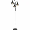 Maxy Lampadaire Luminaires Globo Lighting Noir, 3 lumières