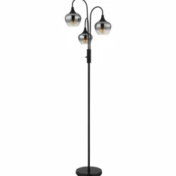 Maxy Lampadaire Luminaires Globo Lighting Noir, 3 lumières