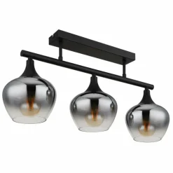 Maxy Plafonnier Luminaires Globo Lighting Noir, 3 lumières