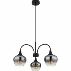 Maxy Suspension Luminaires Globo Lighting Noir, 3 lumières