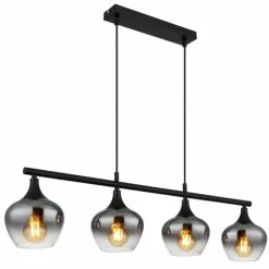 Maxy Suspension Luminaires Globo Lighting Noir, 4 lumières