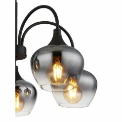 Maxy Suspension Luminaires Globo Lighting Noir, 5 lumières