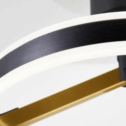 Merida Plafonnier Luminaires Brilliant LED Noir, 1 lumière, Télécommandes