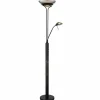 MERLINDA Lampadaire, Lampadaire Luminaires Globo Lighting Noir, 2 lumières