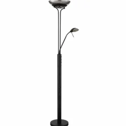 MERLINDA Lampadaire, Lampadaire Luminaires Globo Lighting Noir, 2 lumières