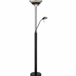 MERLINDA Lampadaire, Lampadaire Luminaires Globo Lighting Noir, 2 lumières