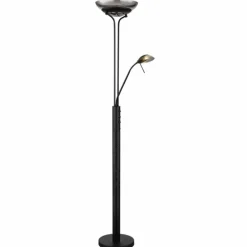 MERLINDA Lampadaire, Lampadaire Luminaires Globo Lighting Noir, 2 lumières