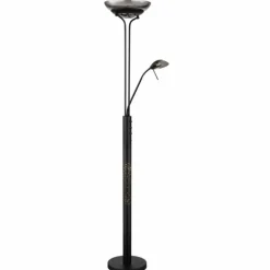MERLINDA Lampadaire, Lampadaire Luminaires Globo Lighting Noir, 2 lumières