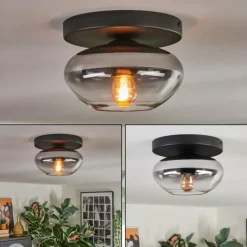 Mertola Plafonnier, Boule lumineuse Clair, Fumé, 1 lumière