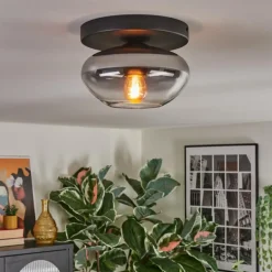 Mertola Plafonnier, Boule lumineuse Clair, Fumé, 1 lumière