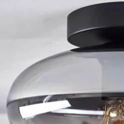 Mertola Plafonnier Chrome, Fumé, 1 lumière