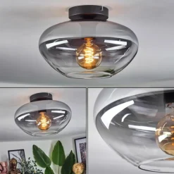Mertola Plafonnier Clair, Fumé, 1 lumière