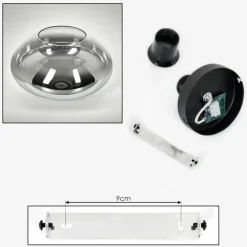 Mertola Plafonnier Clair, Fumé, 1 lumière