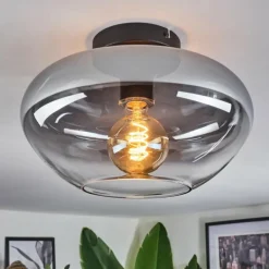 Mertola Plafonnier Clair, Fumé, 1 lumière