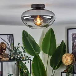 Mertola Plafonnier Clair, Fumé, 1 lumière