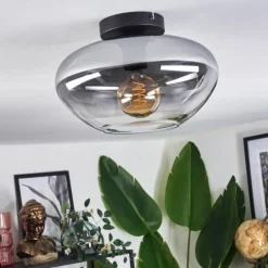 Mertola Plafonnier Clair, Fumé, 1 lumière