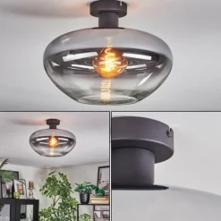 Mertola Plafonnier Clair, Fumé, 1 lumière