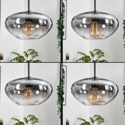 Mertola Suspension, Boule lumineuse Noir, 3 lumières