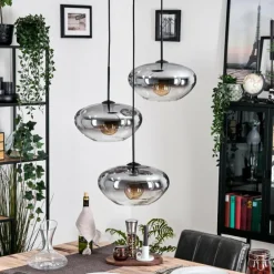 Mertola Suspension, Boule lumineuse Noir, 3 lumières