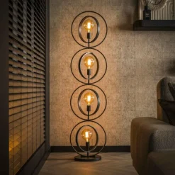 Mirandola Lampadaire Anthracite, 4 lumières