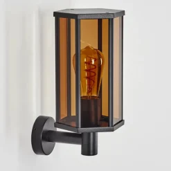 Monfanim Lampe murale d´extérieur Noir, 1 lumière