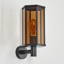 Monfanim Lampe murale d´extérieur Noir, 1 lumière