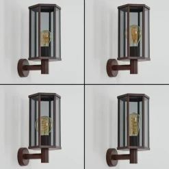 Monfanim Lampe murale d´extérieur Rouille, 1 lumière