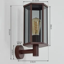 Monfanim Lampe murale d´extérieur Rouille, 1 lumière