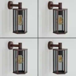 Monfanim Lampe murale d´extérieur Rouille, 1 lumière