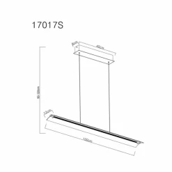 Muriella Suspension Luminaires Globo Lighting LED Noir, 1 lumière