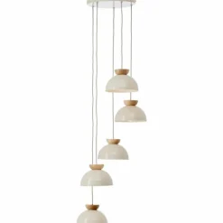 Nalam Suspension Luminaires Brilliant Beige, 5 lumières