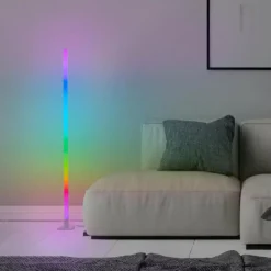 Neele Lampadaire Luminaires Brilliant LED Blanc, 1 lumière, Télécommandes