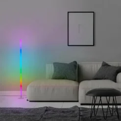 Neele Lampadaire Luminaires Brilliant LED Blanc, 1 lumière, Télécommandes