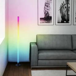 Neele Lampadaire Luminaires Brilliant LED Noir, 1 lumière, Télécommandes