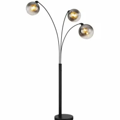 Newcastle Lampadaire Luminaires Globo Lighting Noir, 3 lumières
