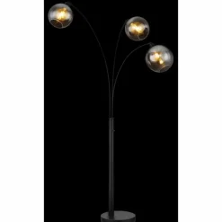 Newcastle Lampadaire Luminaires Globo Lighting Noir, 3 lumières