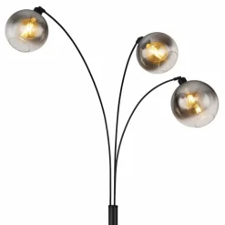 Newcastle Lampadaire Luminaires Globo Lighting Noir, 3 lumières