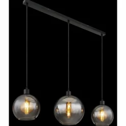 Newcastle Suspension Luminaires Globo Lighting Noir, 3 lumières