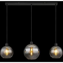 Newcastle Suspension Luminaires Globo Lighting Noir, 3 lumières
