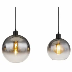 Newcastle Suspension Luminaires Globo Lighting Noir, 3 lumières