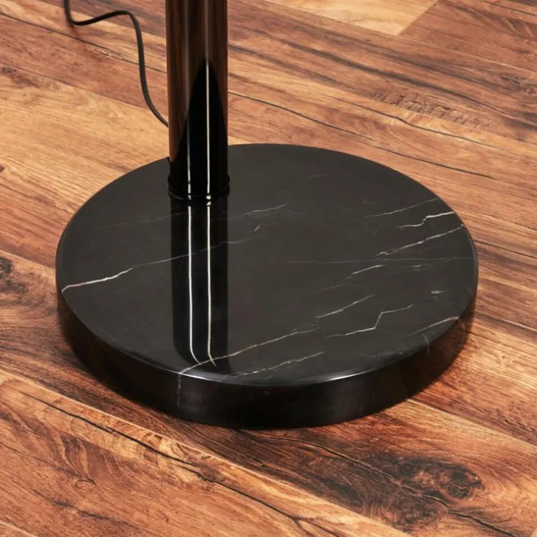 Nikkala Lampadaire Chrome, Noir, 5 lumières