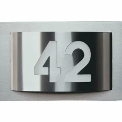 Numéro d'adresse éclairé Albert 6002 Acier inoxydable, 1 lumière