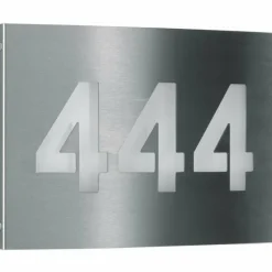 Numéro d'adresse éclairé Albert 6009 LED Acier inoxydable, 1 lumière