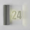 Numéro d'adresse éclairé Albert 6006 LED Acier inoxydable, 1 lumière