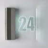 Numéro d'adresse éclairé Albert 6007 LED Acier inoxydable, 1 lumière