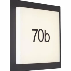 Numéro d'adresse éclairé Brilliant Sten LED Noir, 1 lumière