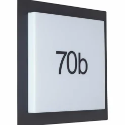 Numéro d'adresse éclairé Brilliant Sten LED Noir, 1 lumière