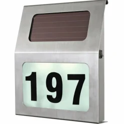 Numéro d'adresse éclairé Eglo Z_SOLAR LED Acier inoxydable, 2 lumières