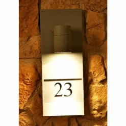 Numéro d'adresse éclairé Konstsmide MODENA Gris, 1 lumière