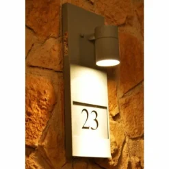 Numéro d'adresse éclairé Konstsmide MODENA Gris, 1 lumière